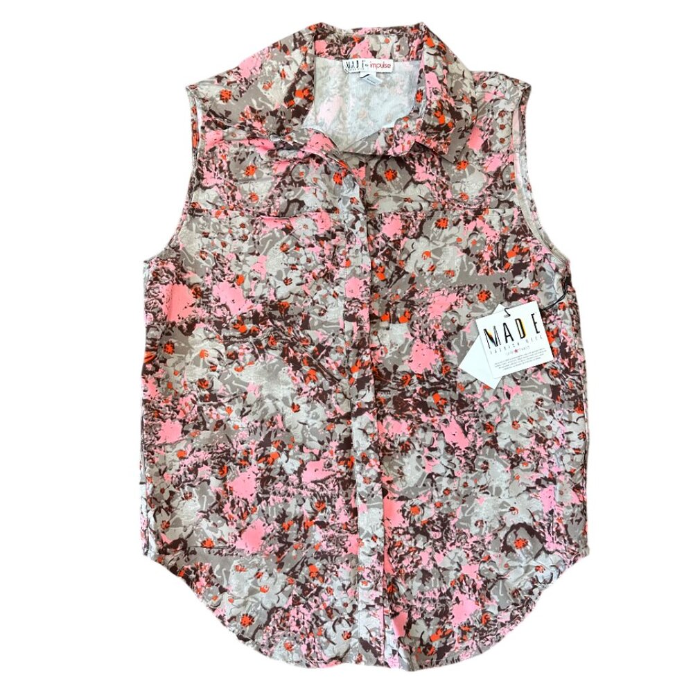 MACY'S FASHION WEEK MADE FOR IMPULSE SLEEVELESS TOP, NWT